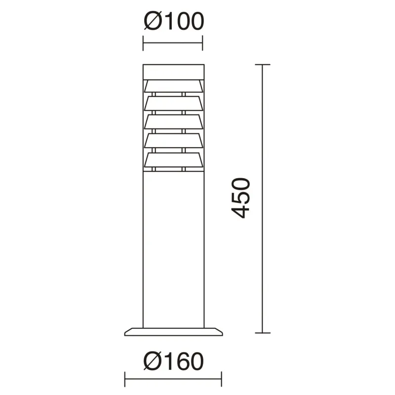Borne GALERNA IP44 E27 Acier inoxydable AISI 304 - Pas cher