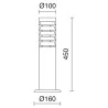 Borne GALERNA IP44 E27 Acier inoxydable AISI 304 - Pas cher