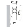 Plafond GALERNA IP44 60W E27 Acier inoxydable - Pas cher
