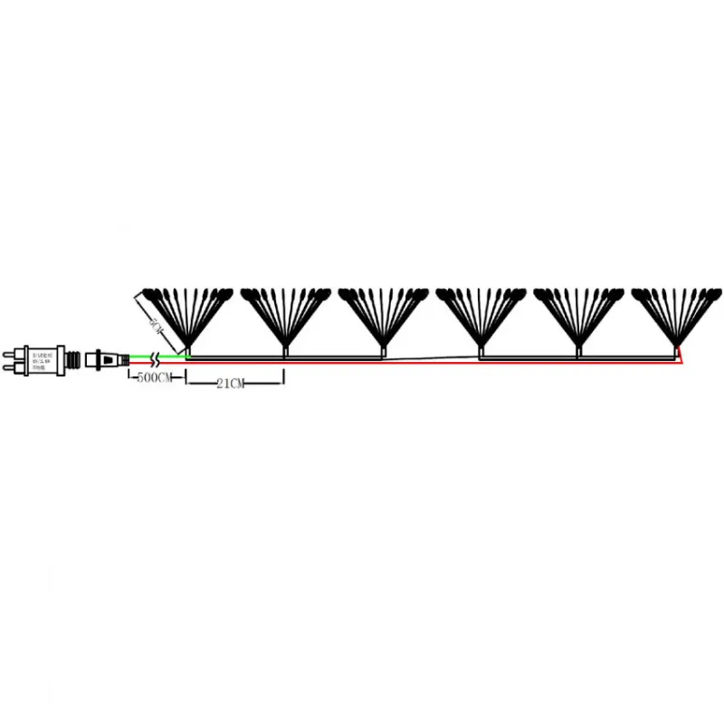 Guirlande 1.2m lumineuse led 220v décoration 3000k