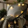 Guirlande solaire 2m lumineuse led décoration blanc chaud 3000k