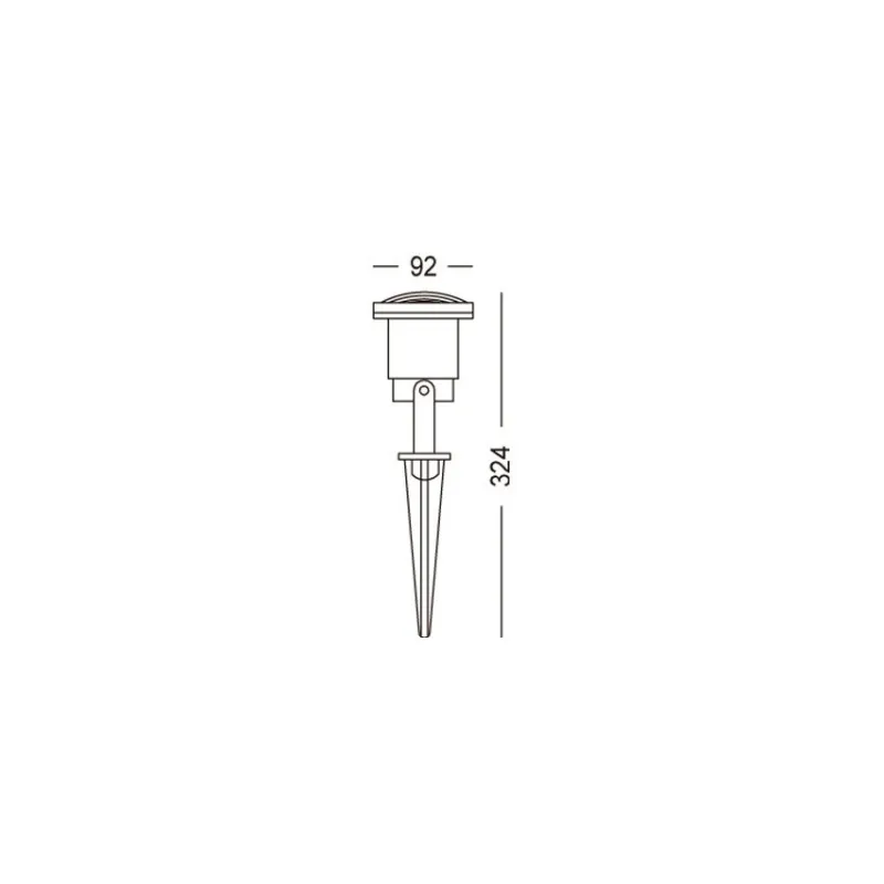 Spot projecteur piquet 3w led ip54 jardin-230v-orientable-3000k