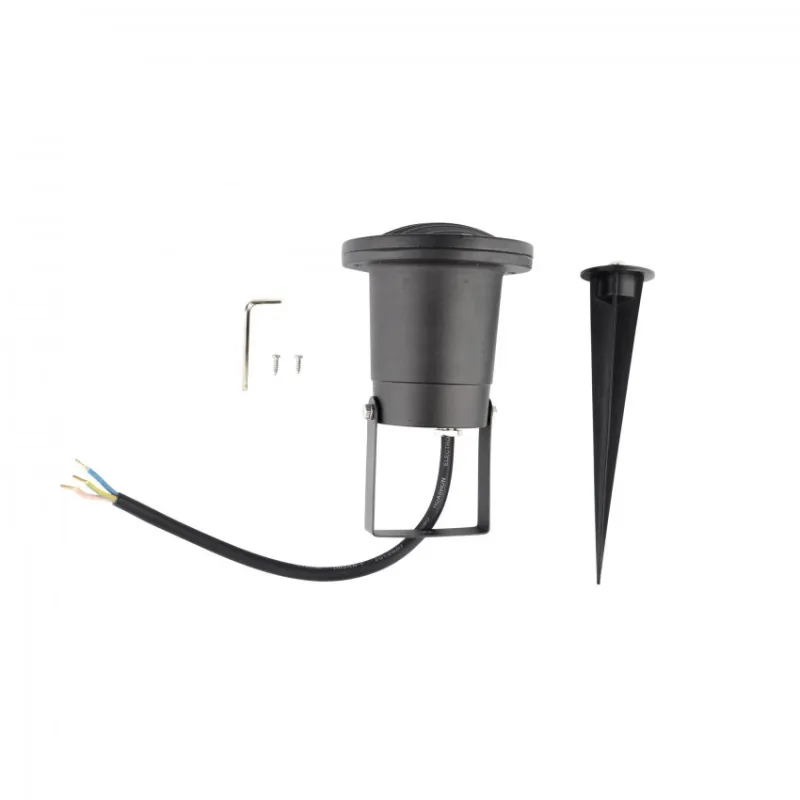 Spot projecteur piquet 3w led ip54 jardin-230v-orientable-3000k
