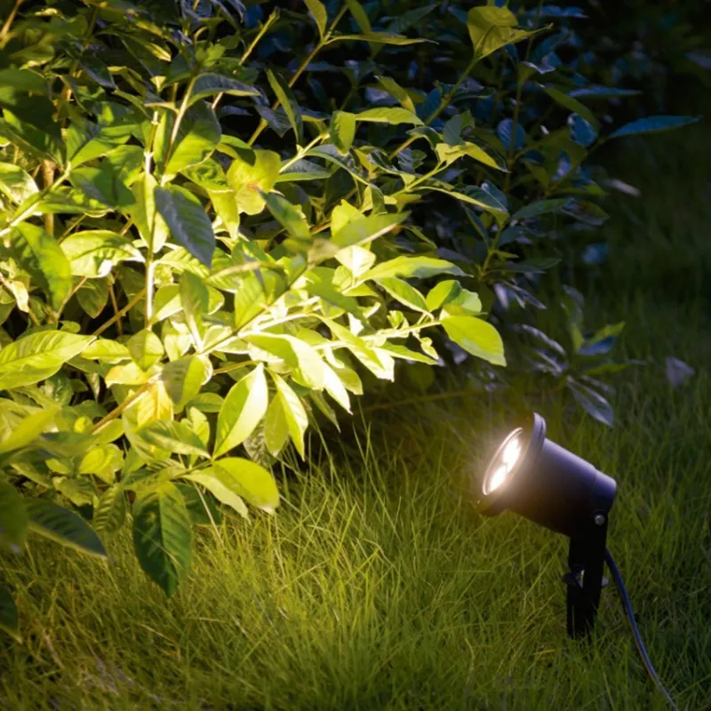 Spot projecteur piquet 3w led ip54 jardin-230v-orientable-3000k