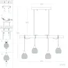 Suspension blanche et bois 4 grilles vintage lustre plafonnier culot ampoule e27