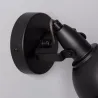 Applique éclairage mural ou de plafond spot patère orientable noir et doré-culot e14