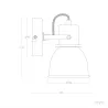 Applique plafonnier éclairage patere orientable gris retro culot e14
