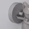 Applique plafonnier éclairage patere orientable gris retro culot e14