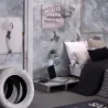 Applique plafonnier éclairage patere orientable gris retro culot e14