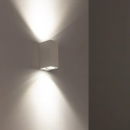 Applique murale blanche double spot gu10 étanche ip54