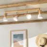 applique-plafonnier-4-tetes-orientable-blanche-et-bois-culot-e14