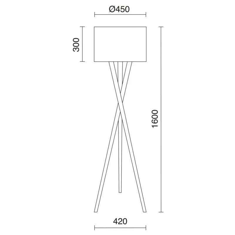 Lampes à poser WOOD E27 60W bois hêtre - Pas cher