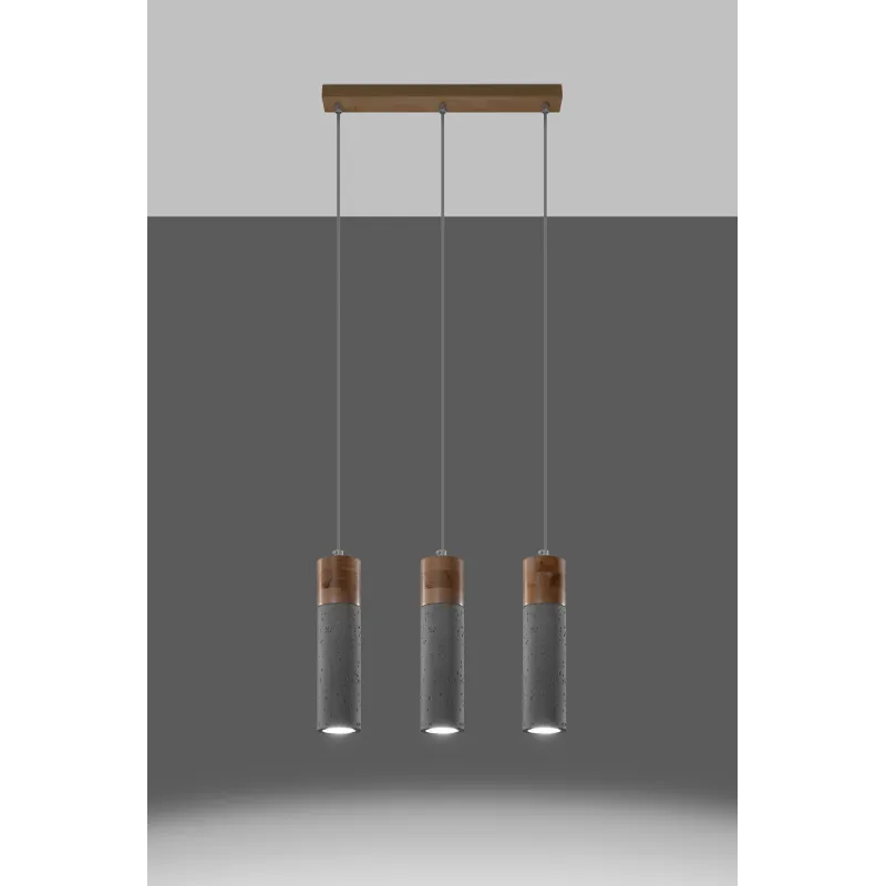 Suspension ZANE 3  gris