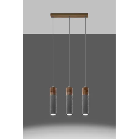 Suspension ZANE 3  gris