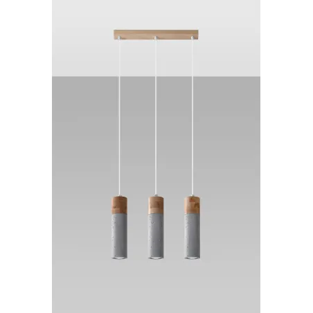 Suspension ZANE 3  gris