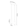 Suspension ZANE 2  gris