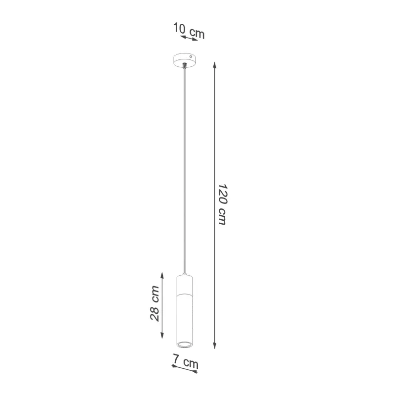 Suspension ZANE 1  gris