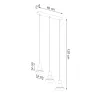 Suspension TALEJA 3 noir [E27]