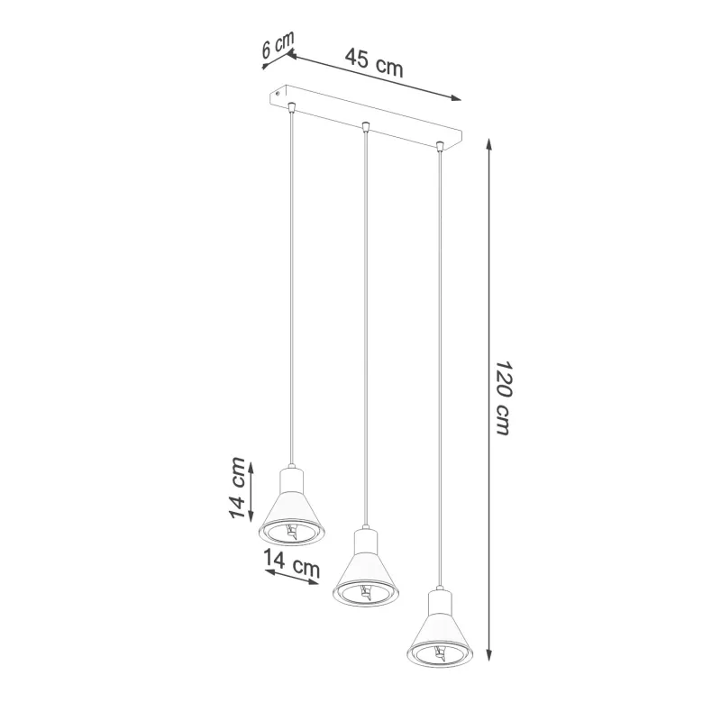 Suspension TALEJA 3 blanc [ES111]
