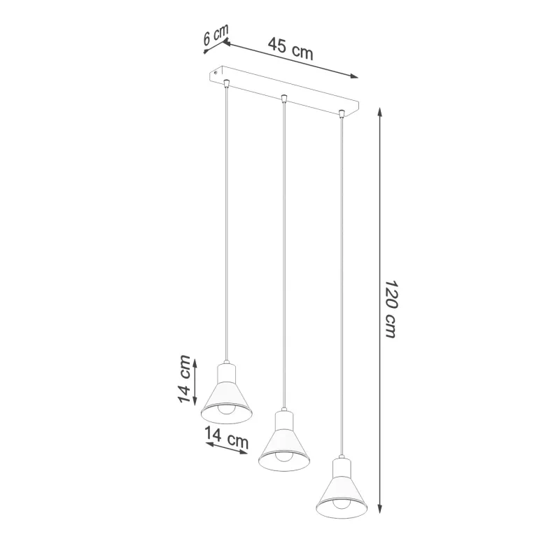 Suspension TALEJA 3 blanc [E27]