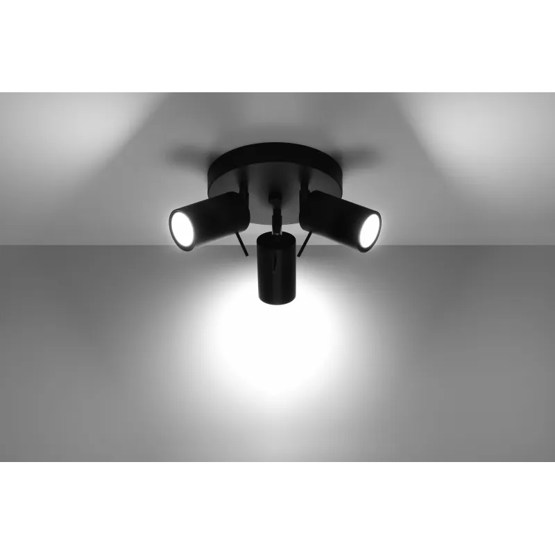 Plafonnier RING 3P noir