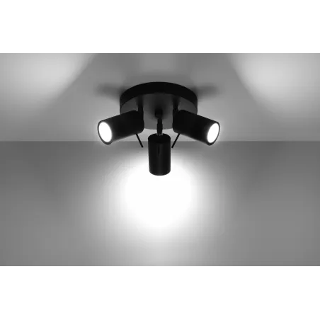 Plafonnier RING 3P noir