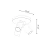Plafonnier RING 3P blanc