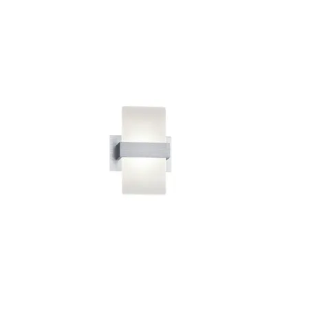 TRIO Applique intérieur aluminium balayé et blanc PLATON - Pas cher