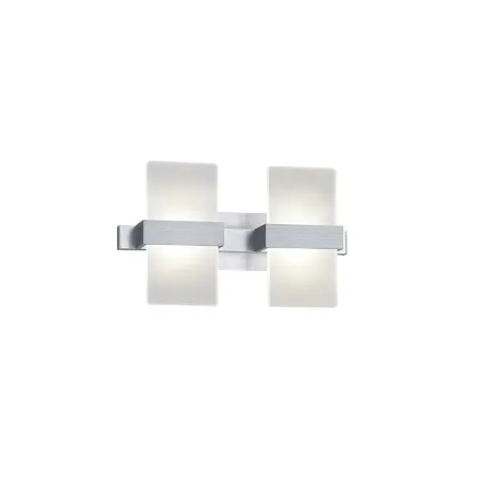 TRIO Applique intérieur aluminium balayé et blanc PLATON - Pas cher