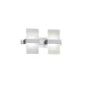 TRIO Applique intérieur aluminium balayé et blanc PLATON - Pas cher