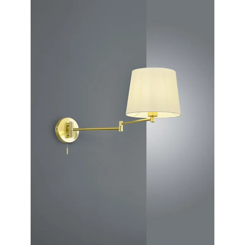 TRIO Applique intérieur laiton mat et blanc LYON - Pas cher