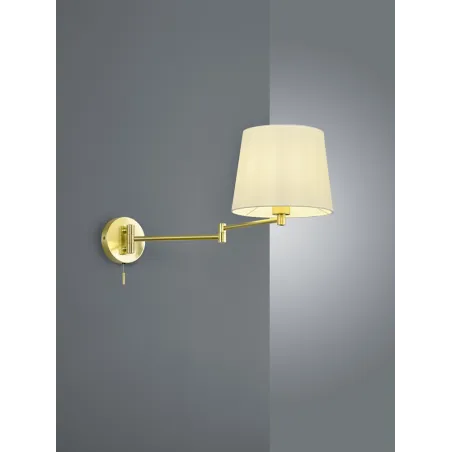 TRIO Applique intérieur laiton mat et blanc LYON - Pas cher