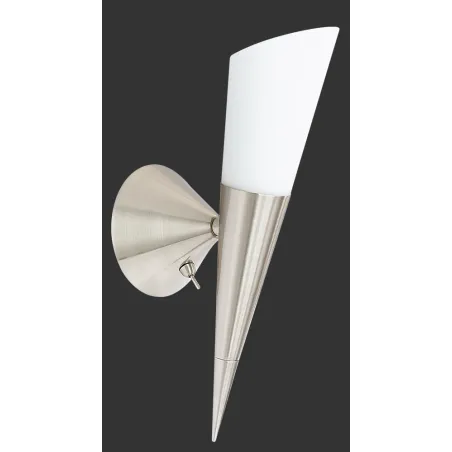 TRIO Applique intérieur nickel mat et blanc CONO - Pas cher