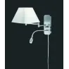 TRIO Applique intérieur nickel mat et blanc HOTEL - Pas cher