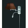 TRIO Applique intérieur nickel mat et brun HOTEL - Pas cher