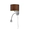TRIO Applique intérieur nickel mat et brun HOTEL - Pas cher