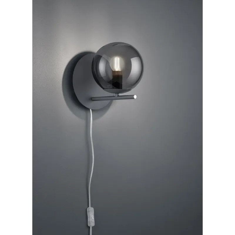 TRIO Applique intérieur antracite et fumé PURE - Pas cher