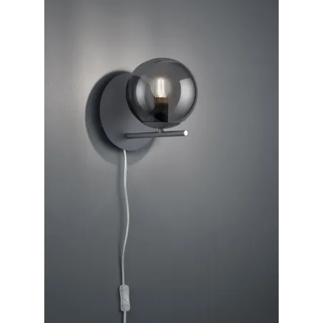 TRIO Applique intérieur antracite et fumé PURE - Pas cher