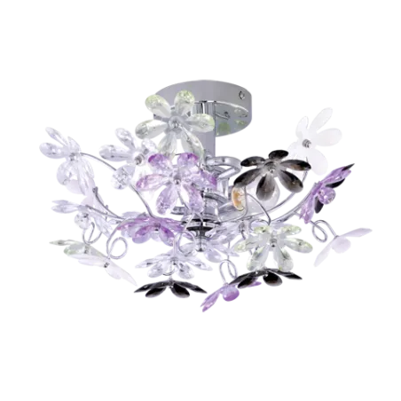 TRIO Applique intérieur chrome et multicouleur FLOWER - Pas cher