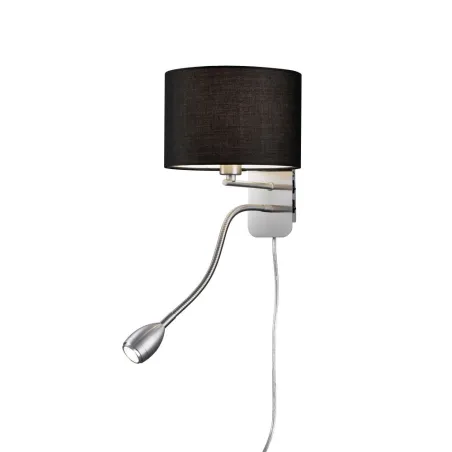 TRIO Applique intérieur nickel mat et noir HOTEL - Pas cher