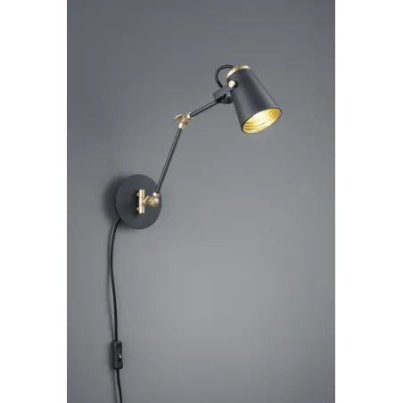 TRIO Applique intérieur noir mat EDWARD - Pas cher