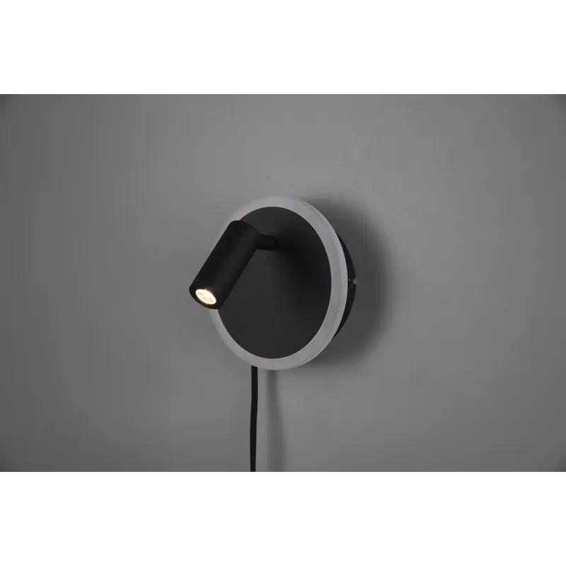 TRIO Applique intérieur noir mat JORDAN - Pas cher