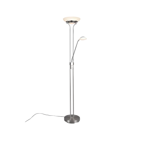 TRIO Lampadaire intérieur nickel mat et albâtre ORSON - Pas cher
