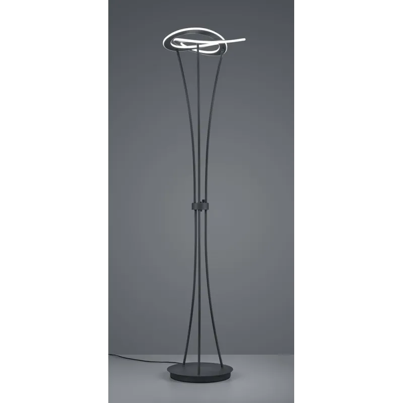 TRIO Lampadaire intérieur antracite et antracite OAKLAND - Pas cher