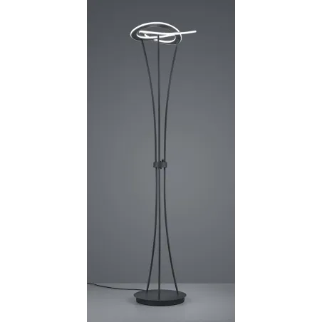 TRIO Lampadaire intérieur antracite et antracite OAKLAND - Pas cher