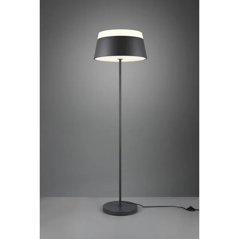 TRIO Lampadaire intérieur antracite et blanc BARONESS - Pas cher