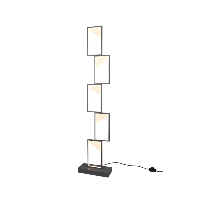 TRIO Lampadaire intérieur antracite et blanc CAFU - Pas cher