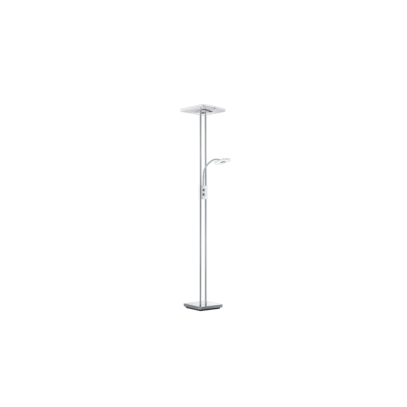 TRIO Lampadaire intérieur chrome et blanc AVIGNON - Pas cher