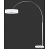 TRIO Lampadaire intérieur chrome et blanc PEREZ - Pas cher