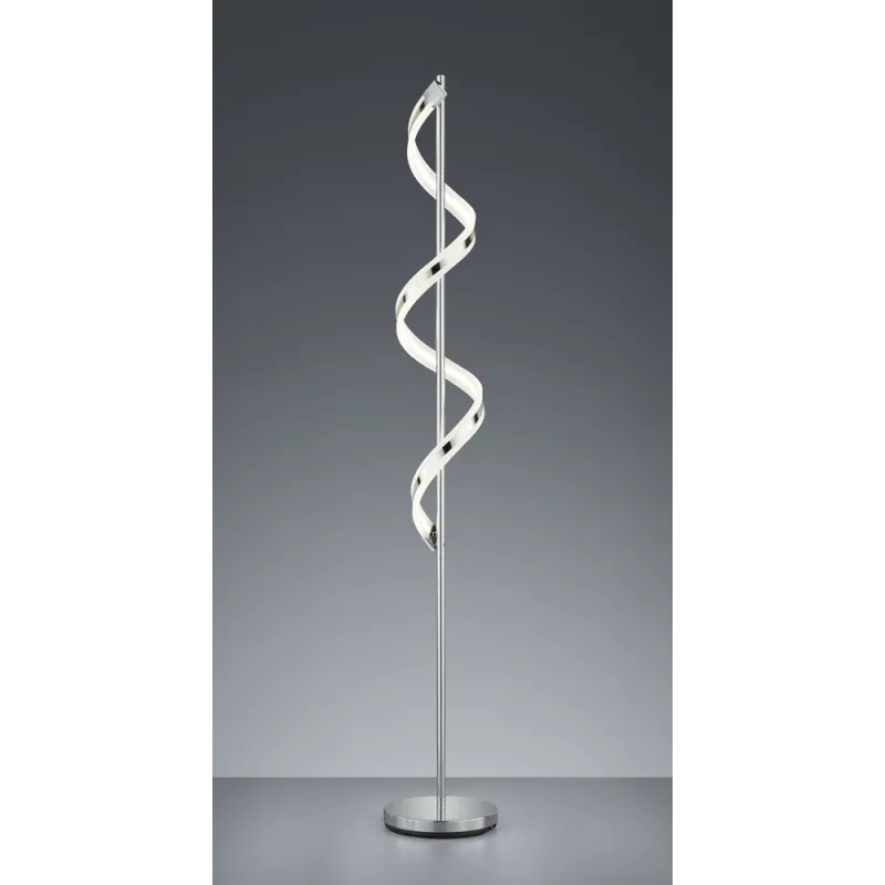 TRIO Lampadaire intérieur chrome et blanc SYDNEY - Pas cher